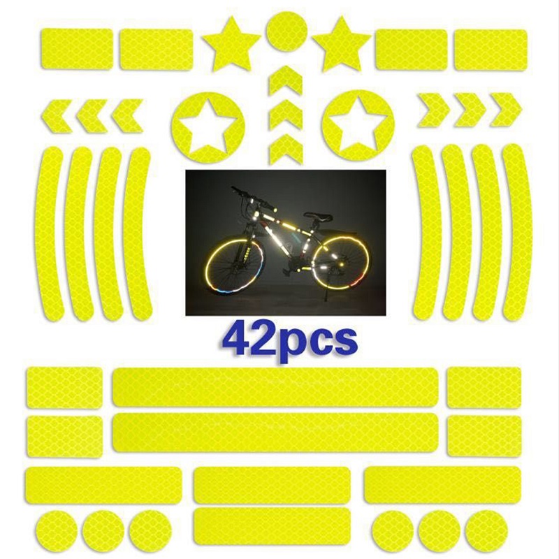 Spoke Reflector Set - 42 adet/takım kendinden yapışkanlı yansıtıcı çıkartmalar