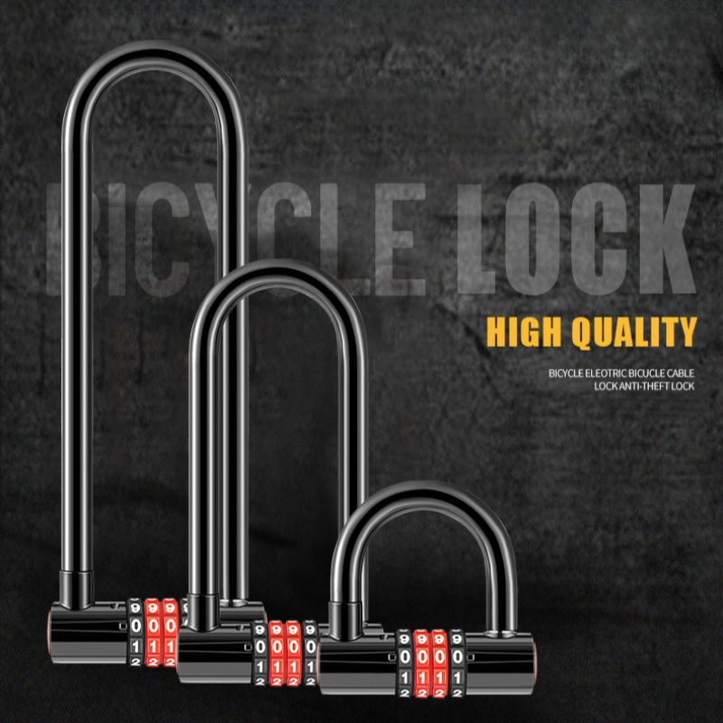 Cable Lock Flexible - 185mm/173mm/50mm Uzatılmış U Şekilli U-Kilit Hırsızlık