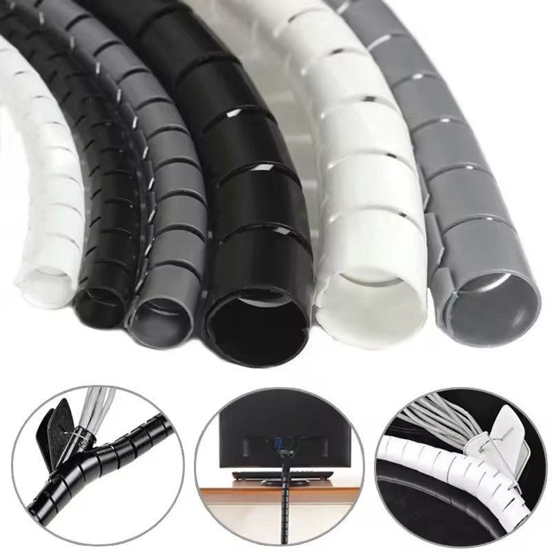 Cable Lock Flexible - 2M/1M Esnek Spiral Kablo Koruyucu Kablo