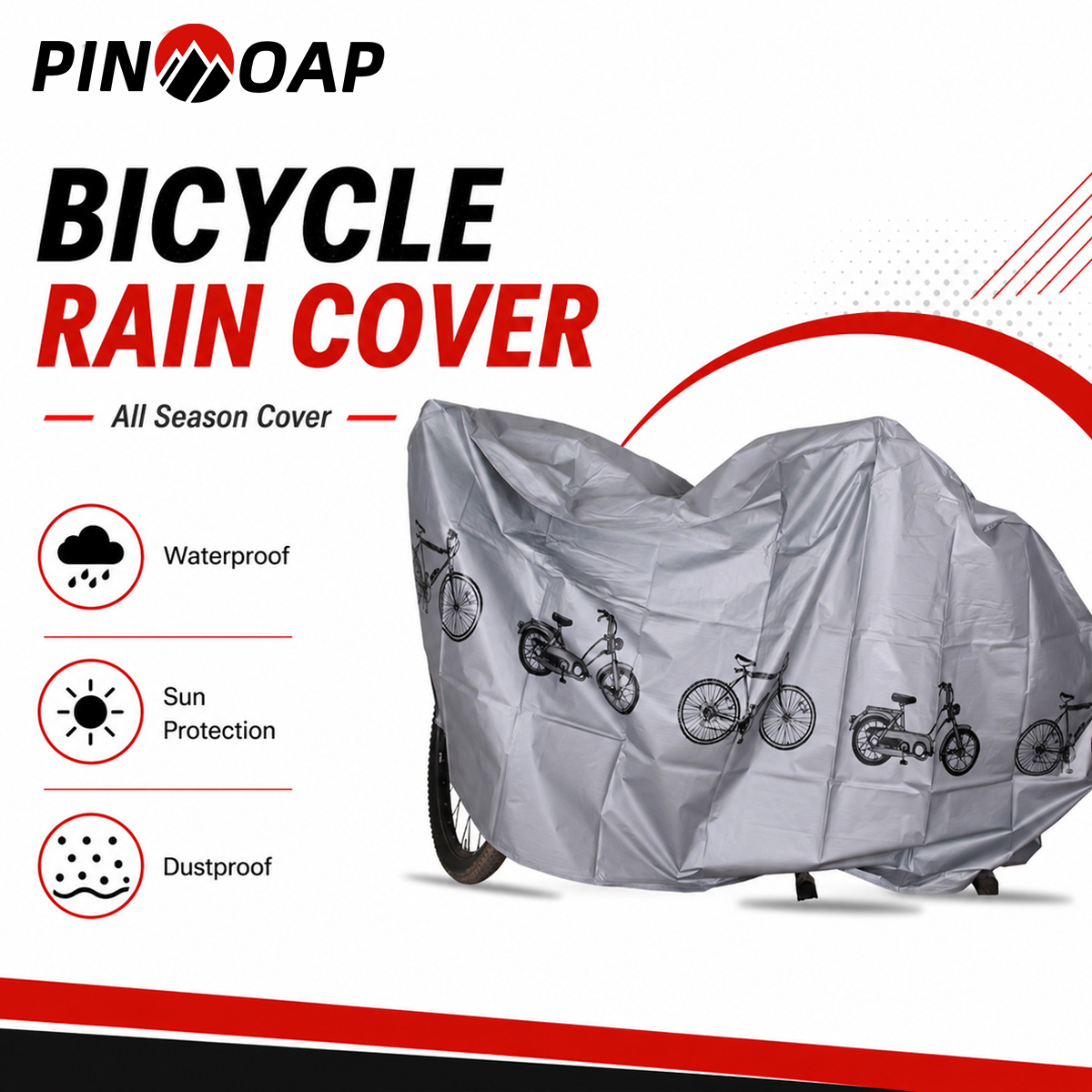 Cycling Commuter Backpack Waterproof - PINMOAP Evrensel Bisiklet Yağmur Örtüsü Su
