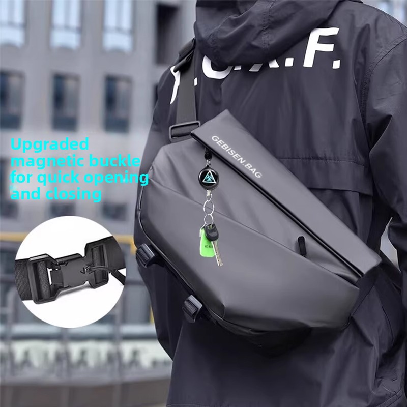 Cycling Commute Bag - Manyetik Tokalı Erkekler İçin Çapraz Askılı